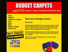 Tablet Screenshot of budgetcarpets.net